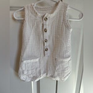 Muslin White Onesie